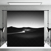 Lofaris Black Dark Simple Sand Dunes Natural Scene Backdrop